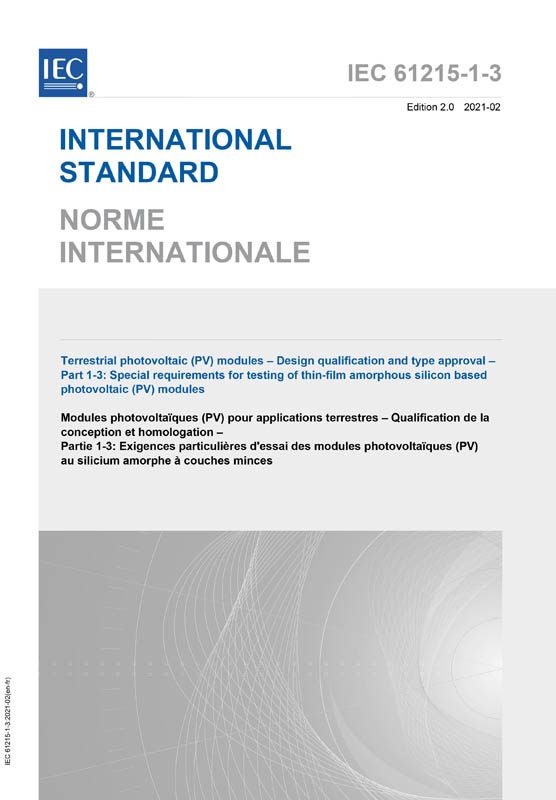 Cover IEC 61215-1-3:2021